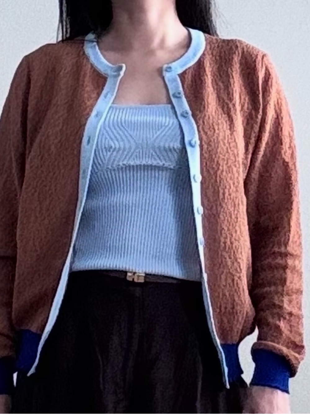 💙Zara Colorblock Knit Cardigan Sweater💙